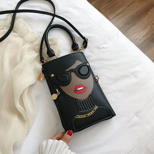 Adorable Fashionable Lady Imaged Crossbody for the Fashionista
