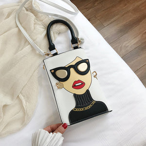 Adorable Fashionable Lady Imaged Crossbody for the Fashionista